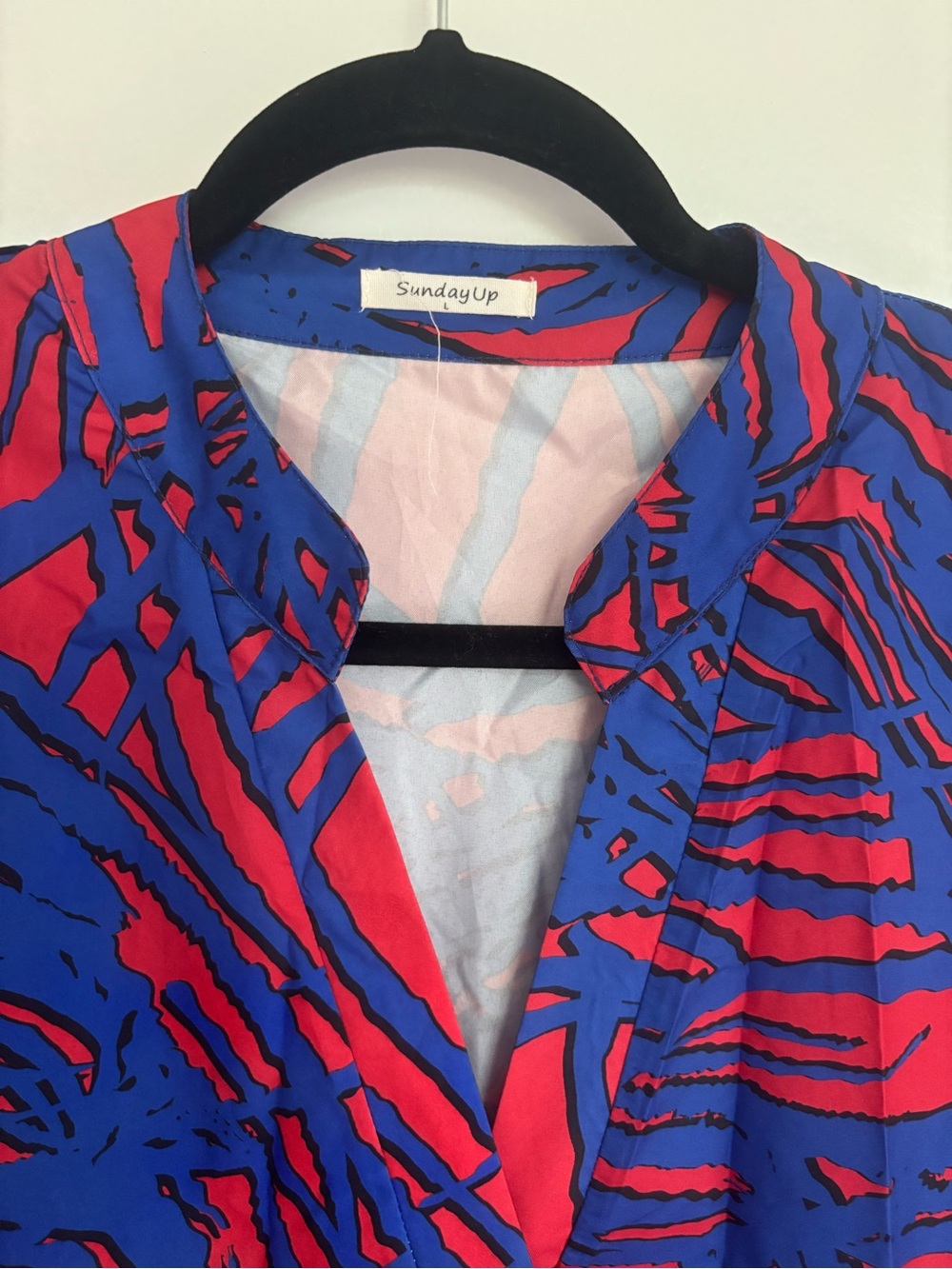 Red and Blue Maxi Dress - Picture 2 of 4
